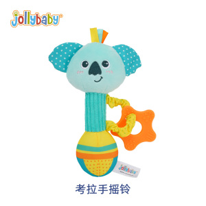 jollybaby宝宝安抚手摇铃玩具0-1岁婴儿益智抓握训练牙胶鲸鱼1663