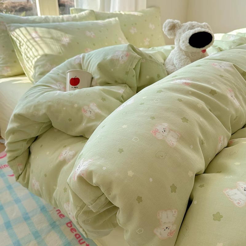 A类母婴级全棉双层纱四件套2026新款纯棉儿童被套罩床单床上用品4_385