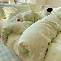 A类母婴级全棉双层纱四件套2026新款纯棉儿童被套罩床单床上用品4