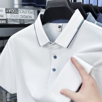 2025新款短袖T恤Polo衫中年男士夏季休闲含棉凉感体恤