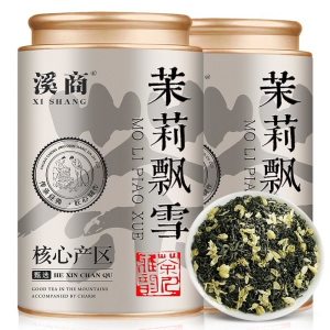 茉莉花茶绿茶茉莉飘雪浓香型2026新茶川派飘雪单芽毛尖茶雪芽