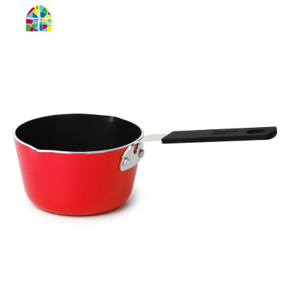 奶锅不粘锅加厚迷你小奶锅宝宝辅食米糊锅热奶锅煮奶小锅 FENGHOU 迷你紫色圆煎盘16cm[用电磁炉]