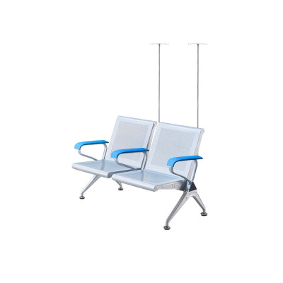 戴劲 点滴椅诊所卫生室连排吊针椅医院大厅候诊椅诊用输液椅两人位无垫
