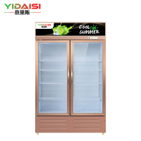 意黛斯展示柜冷藏饮料柜商用冰箱立式保鲜柜便利店超市冰柜啤酒冷饮柜 双门高端款YDS-JSG-1200S