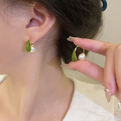 法式耳环女珍珠耳钉小众设计高级感2023年新款潮气质一款两戴耳饰送女朋友老婆情人节七夕生日礼物