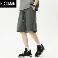 HLCOMANWOODSOON男士短裤夏季宽松休闲日系潮牌五分裤速干直筒男针织中裤