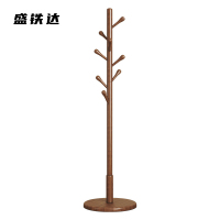 盛铁达 实木挂衣架173cm胡桃色 STD-LYJ1033 个