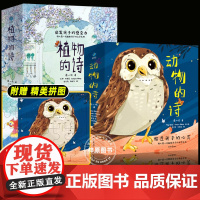 10册动物的诗+植物的诗 猫头鹰的诗、狐狸的诗、蝴蝶的诗、蚯蚓的诗、鹦鹉的诗 童诗绘本 童谣 3—9岁 亲子共读 语言启