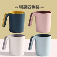 漱口杯情侣款刷牙家用牙刷杯子套装一对北欧简约牙缸儿童学生宿舍 三维工匠 浅蓝+粉色洗漱杯