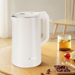 志高烧水壶电热水壶电水壶双层防烫2L大容量家用烧水壶304不锈钢内胆大功率快速烧水WM817