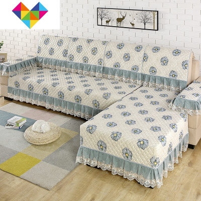 沙发垫四季通用布艺组合套装1+2+3客厅萬能沙发套罩一套全包现代绿色-罗兰1人+2人+2人（三片装）御蓝锦