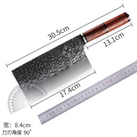 免磨菜刀厨师用手工锻打刀具厨房锰钢切片刀家用不锈钢切肉刀锋利7163