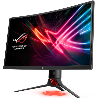 华硕（ASUS）ROGStrixXG27VQ27英寸144HZ1800R曲率AURA-RGB信仰灯效电竞显示器黑色