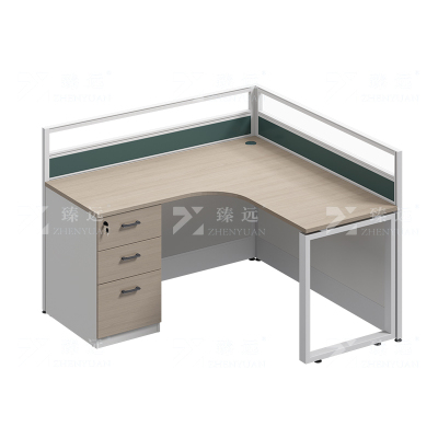 臻远ZYGW-147屏风工作卡位职员桌办公桌 L型单人位