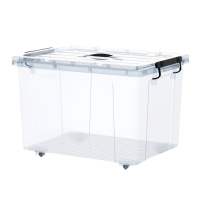 铁洋 透明带轮收纳箱 76cm*52cm*43cm(120L) 个