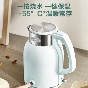 苏泊尔(SUPOR)ZMD 安心系列 2L大容量 1800W 大功率 316L不锈钢机身 一键保温电水壶SW-20S88