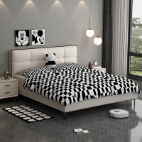 意式次卧网红极简主卧床大气现代简约双人床儿童床卧室床