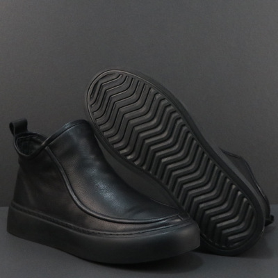 真皮短靴男英伦潮流切尔西靴冬季加绒棉鞋简约百搭马丁靴高帮皮鞋