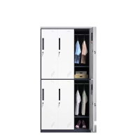 佳美良品 灰白套色六门更衣柜 B019/台