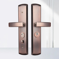 玥玛防盗门红古铜面板把手不锈钢壳调节把手方向TD10309红古铜[单独面板]