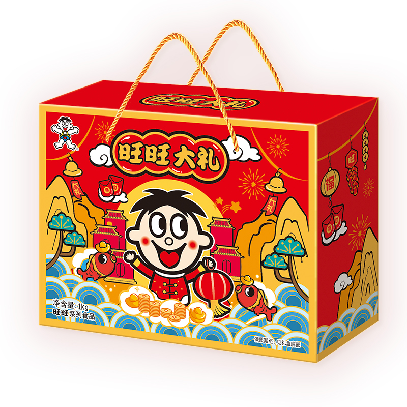 旺旺 旺旺大礼盒1kg 经典休闲零食大礼盒送礼 1kg
