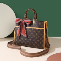 MKJ欧美时尚女包包2023新款百搭托特包单肩斜跨包欧美时尚潮宽肩带手提包