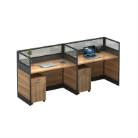 中豫鑫泽 ZYXZ5031826 屏风办公桌职员工位卡座 直排双人位含柜