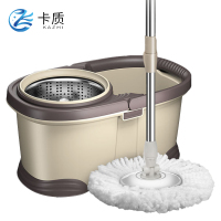 卡质 免手洗 旋转拖把桶(颜色备注)金属篮+加强杆+不锈钢盘+1个拖把头 套