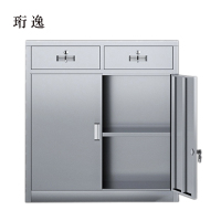珩逸室文件柜不锈钢柜子储物柜资料柜档案柜带锁文件柜201二斗下节