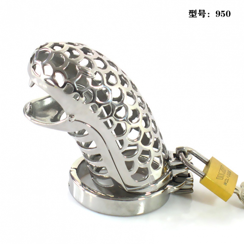 器男用不锈钢贞锁茎锁情趣用品性工具另类成人用品激情环 整套配卡款4.4cm