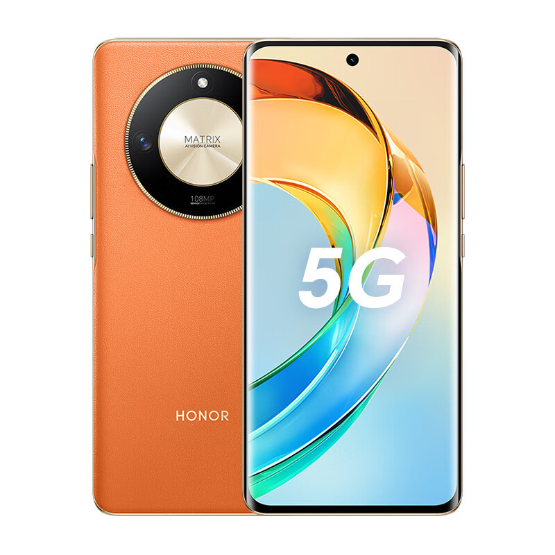 荣耀X50 16GB+512GB 燃橙色 5800mAh超耐久长续航 一代骁龙6移动平台 一亿像素大底主摄 120Hz智能高刷 5G手机