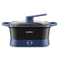 苏泊尔电火锅 电煮锅 火锅专用锅 家用火锅锅 电锅一体多功能锅打火锅 6L电热锅 多用途锅 6L旋钮控温