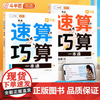 [斗半匠]小学速算巧算技巧一本通全2册大全口算速算天天练一年级二年级三四五六年级上册数学计算题强化训练思维训练习册