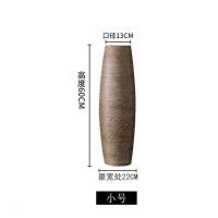 景德镇欧式陶瓷落地花瓶大号客厅家居现代简约装饰摆件干插花套装 三维工匠 80CM+龙桑玉米花