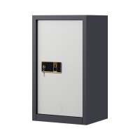 铭威盾指纹电子保密柜钢制密码文件柜档案柜矮柜保密资料柜办公柜 单门灰白钥匙指纹