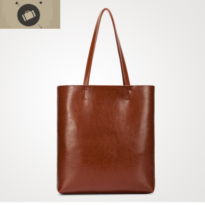 2020新款潮牛皮女包购物袋单肩大包通勤大容量时尚托特手提包真皮艾狄伊娃手提包