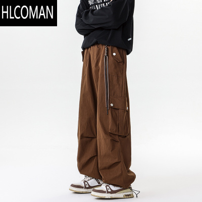 HLCOMAN190高个子男裤120CM加长工装裤立体口袋2024新款青少年阔腿裤