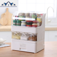 调料盒厨房置物架抽屉式家用北欧组合装放油盐酱醋多容量台面收纳 三维工匠收纳盒