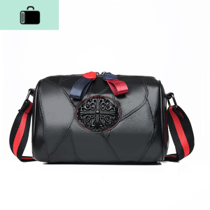 皮女包2020新款潮夏季时尚百搭软皮包女斜挎小包休闲女士单肩包NEW LAKE 黑色 黑色