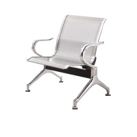 锦北 钢制排椅机场椅加固加厚医院长椅候诊椅连排输液等候椅 B款单人位