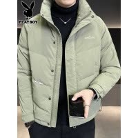 花花公子鸭绒短款羽绒服男士2025年冬季新款轻薄保暖休闲外套男装