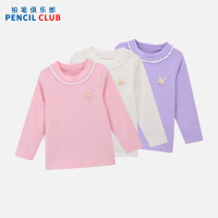 [新品5折价:39元]铅笔俱乐部童装2025年秋装新款女小童T恤儿童打底衫宝宝圆领长衫上衣