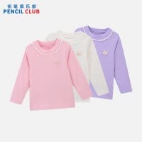 [新品5折价:39元]铅笔俱乐部童装2025年秋装新款女小童T恤儿童打底衫宝宝圆领长衫上衣