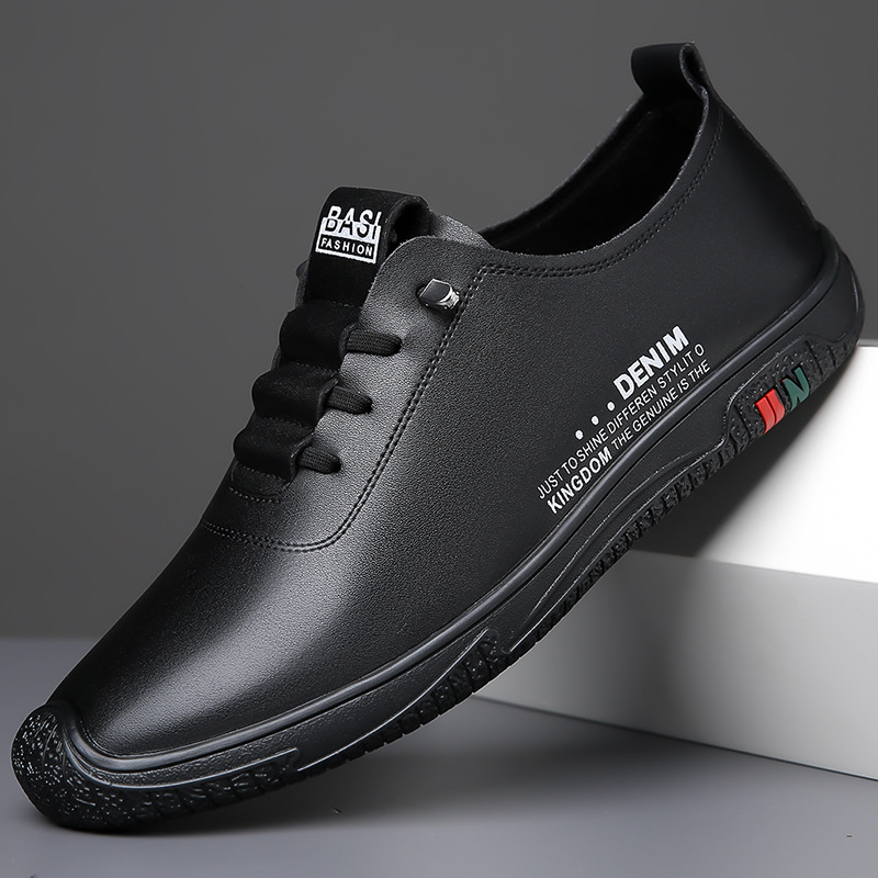 2025新款休闲男鞋透气潮流豆豆鞋懒人豆豆鞋软底小白鞋子