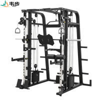 韦步史密斯机综合训练器家用卧推深蹲小飞鸟龙门架多功能健身器材FW0618史密斯机