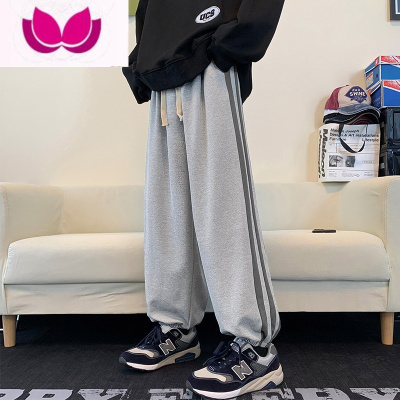 七斓工装裤子男士潮牌宽松束脚灰色卫裤款休闲百搭运动长裤