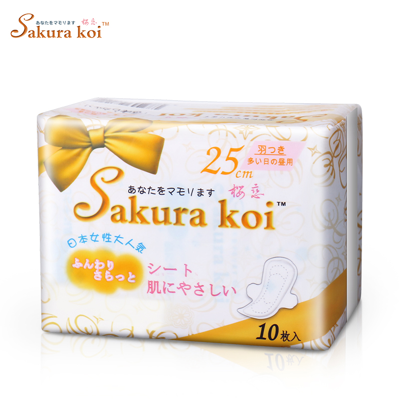 樱恋sakura koi 原装进口卫生巾250mm日用10片无香味绵柔透气瞬吸防侧