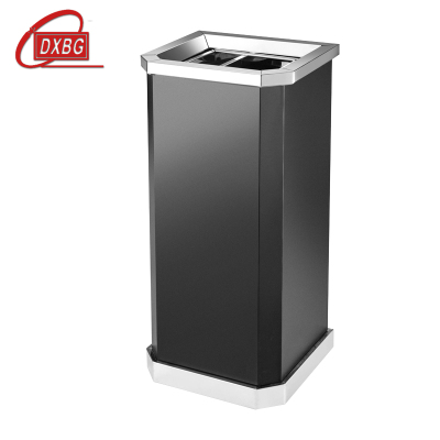 DXBG不锈钢垃圾桶烟蒂柱灭烟桶带烟灰缸室外电梯口立式黑色靠墙氏上开口