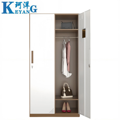 珂洋 更衣柜 咖白拆装二门 台