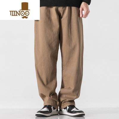 YANXU休闲裤男长裤秋季美式高街男士裤子款宽松直筒工装裤潮牌